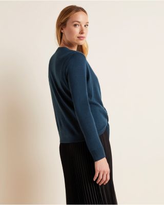 Cashmere Easy Tie-Front Sweater | Garnet Hill
