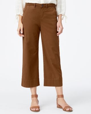 wide leg cropped chinos