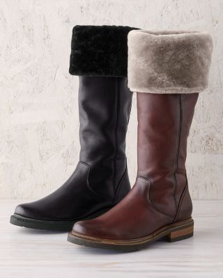 tall shearling boots