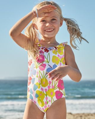 Girls' Ruffle-Detail One-Piece Swimsuit | Garnet Hill