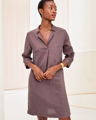 Garnet hill clearance linen shirt dress