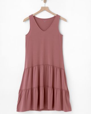 white christmas dresses Mom & Me Waffle Knit Tiered Ruffle Dress main image 1