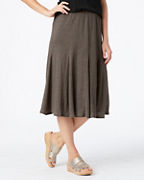 Organic-Linen Godet Skirt