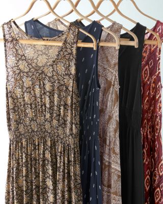 chinese dress ladies Garnet Hill Blue Maxi Dress, 10 – Second Serve Resale main image 1