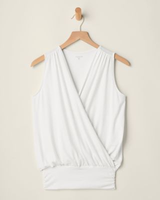 特価 Knit Surplice Banded Essential Tank Hill Garnet | タンクトップ