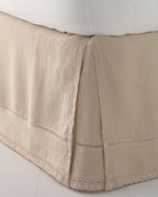 Relaxed-Linen Embellished Bedskirt