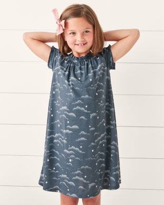 Girls Smocked Ruffle Short Sleeve Nightgown