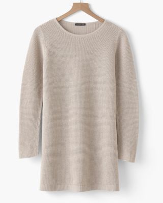 EILEEN FISHER Organic-Linen Organic-Cotton Tunic Sweater