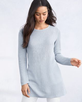 EILEEN FISHER Organic-Linen & Organic-Cotton Tunic Sweater