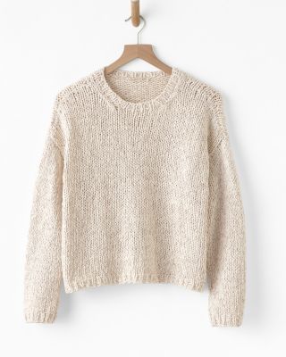 EILEEN FISHER Peruvian Organic-Cotton Hand-Knit Sweater | Garnet Hill