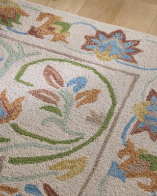Company C Jaipur Garden Hooked Wool Rug | Garnet Hill