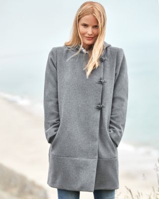 garnet hill asymmetrical boiled wool coat