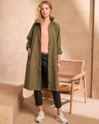 Longline Modern Trench | Garnet Hill