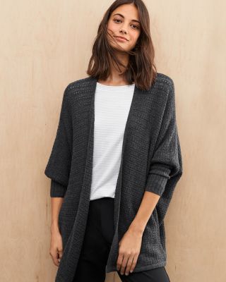 Textured Cocoon Cardigan | Garnet Hill