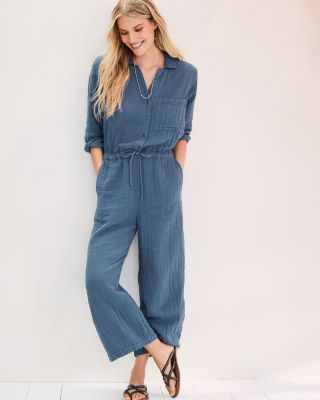 Velvet by Graham & Spencer Penelope Cotton Gauze Jumpsuit | Garnet Hill