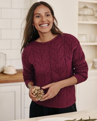 Recycled-Cashmere Chunky Boatneck Sweater | Garnet Hill