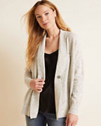 Recycled-Cashmere One-Button Cardigan