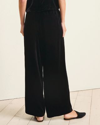 Wide-Leg Velvet Pants | Garnet Hill