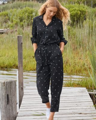 Essential Button-Front Jumpsuit | Garnet Hill