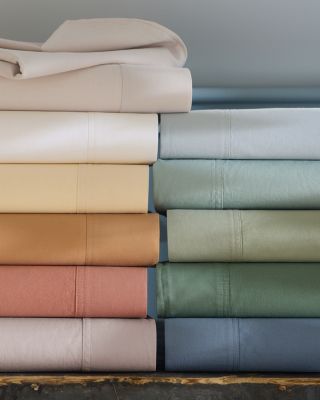 Solid Relaxed Organic-Cotton Sateen Sheets | Garnet Hill