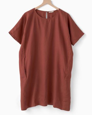knee length dresses for ladies Linen Maxi Dress with Pockets