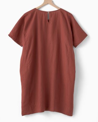 EILEEN FISHER Organic-Handkerchief-Linen Knee-Length Dress - Regular |  Garnet Hill