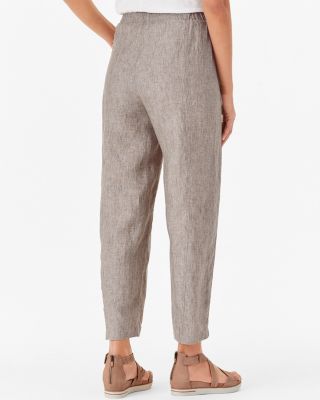 EILEEN FISHER Washed-Organic-Linen Délavé Lantern Pants | Garnet Hill