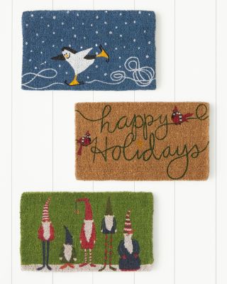 Happy Holidays Doormat Christmas Doormat Welcome Mat Winter Doormat Cute Doormat  Outdoor Doormat Holiday Porch Decor 