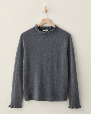 Cashmere Ruffle Neck Sweater