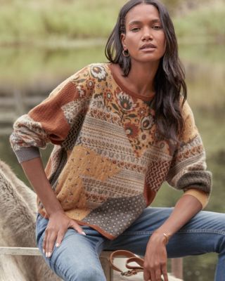 Patchwork sweater hotsell