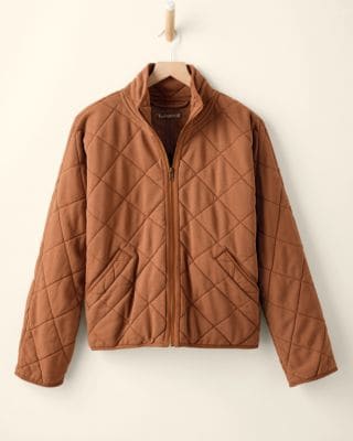 Easy Quilted Knit Jacket | Garnet Hill
