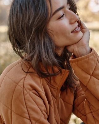 Easy Quilted Knit Jacket | Garnet Hill