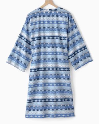 Washed Pima Sateen Kimono Robe | Garnet Hill