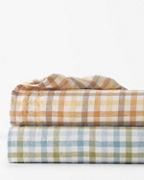 Relaxed-Linen Plaid Bedding