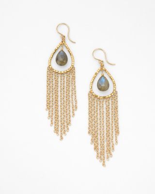 Dana Kellin Labradorite & Fringe Earrings | Garnet Hill