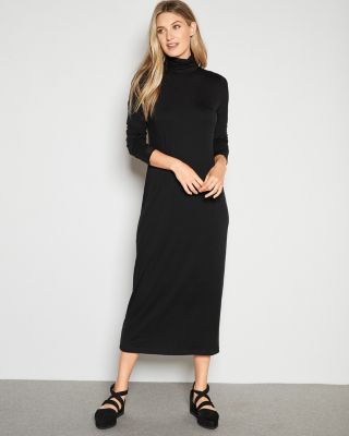 EILEEN FISHER Fine TENCEL™ Jersey Scrunch-Neck Maxi Dress | Garnet Hill