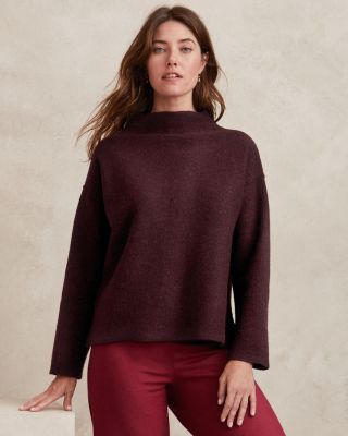 Eileen fisher funnel neck sales top