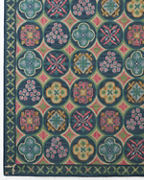 Company C Vintage Quilt Hooked Wool Rug