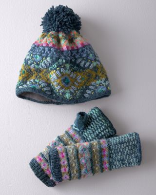 French Knot Handwarmers & Hat Collection