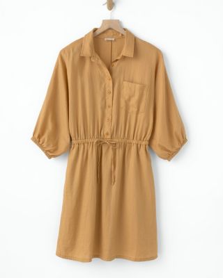 boden linen wrap dress Boden Women's Belinda Linen Shirt Dress in Brown main image 0