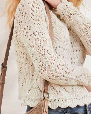 Crochet Knit Sweater | Garnet Hill