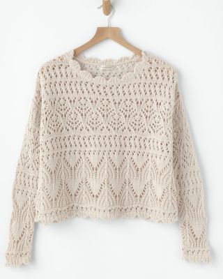 Crochet Knit Sweater | Garnet Hill