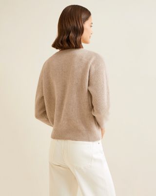 Ribbed Cashmere Cropped Cardigan | Garnet Hill