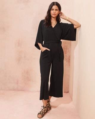 Kimono-Sleeve Knit Jumpsuit | Garnet Hill