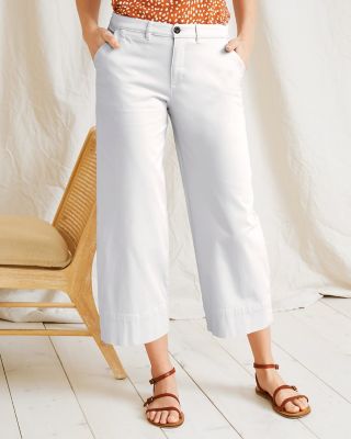 Cropped Wide-Leg Chinos