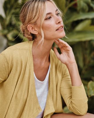 The Linen Drape Cardigan –