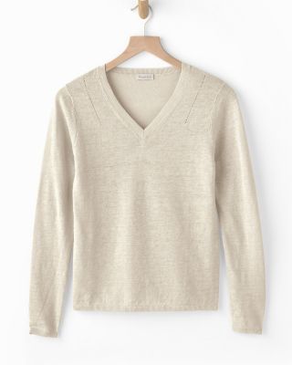 Classic Linen VNeck Sweater Hill