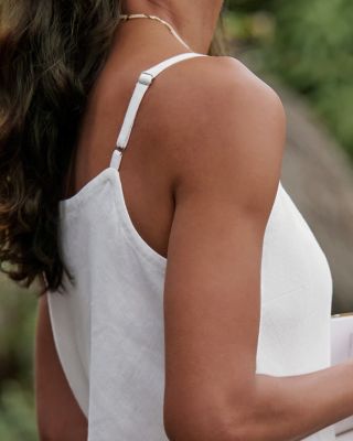 slim fit dress slacks Sayla Silk Gown in White main image 0