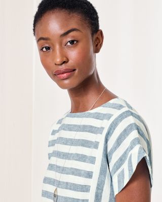 Seamed Linen Popover Dress | Garnet Hill