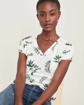 Easy Organic-Cotton V-Neck Tee